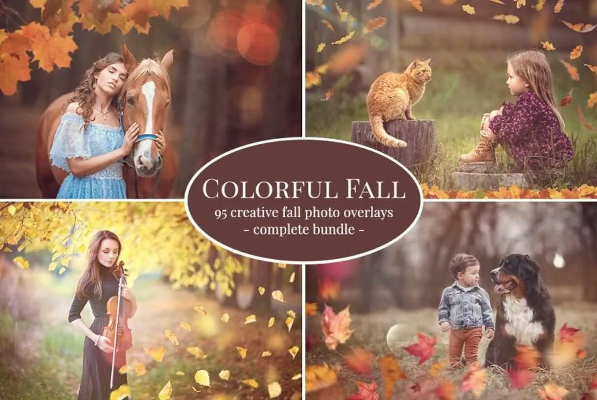 [CreativeMarket] Красочные осенние наложения. 95 различных фотоналожений