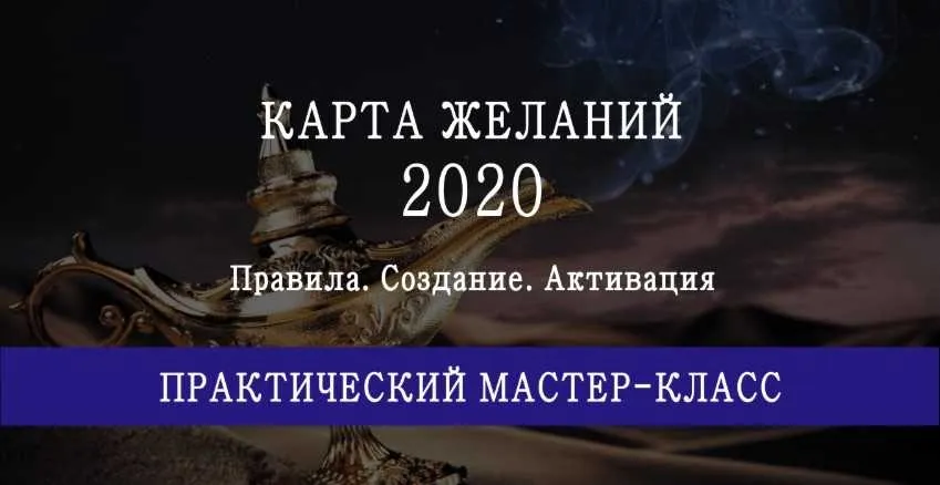 Карта желаний на 2020 год. Инструкция по времени и местам для размещения и активации карты (Мария Щербакова)