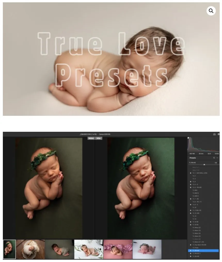 Пресеты Любовь к новорожденным - True Love Newborns Presets, 2023 (Momtog)