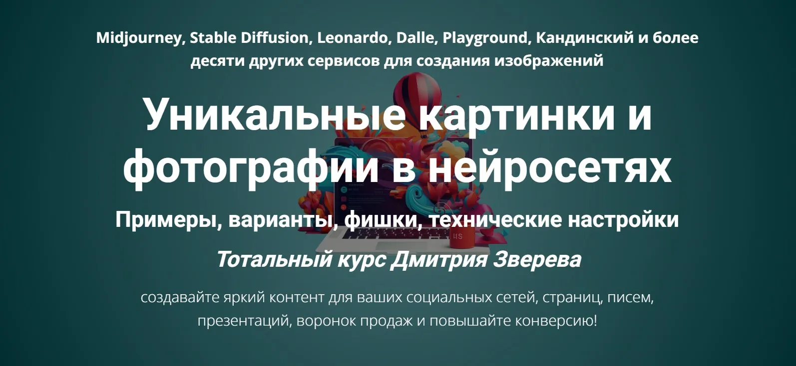 Уникальные картинки и фотографии в нейросетях (Дмитрий Зверев)