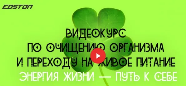 [Edston] Видеокурс по очищению организма и переходу на живое питание «Энергия Жизни - путь к себе» (Юрий Лейбман)