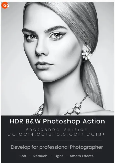 [Graphicriver] 10 HDR B&W Photoshop Action / 10 HDR экшенов для черно-белых фото