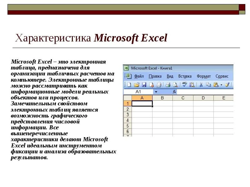 [Инфоурок] Электронная таблица. Основные навыки редактирования и форматирования на примере Microsoft Excel