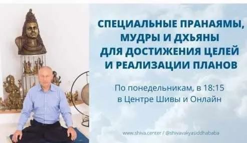 Специальные Пранаямы, Мудры и Дхьяны для достижения целей и реализации планов (часть 1) (Шива)