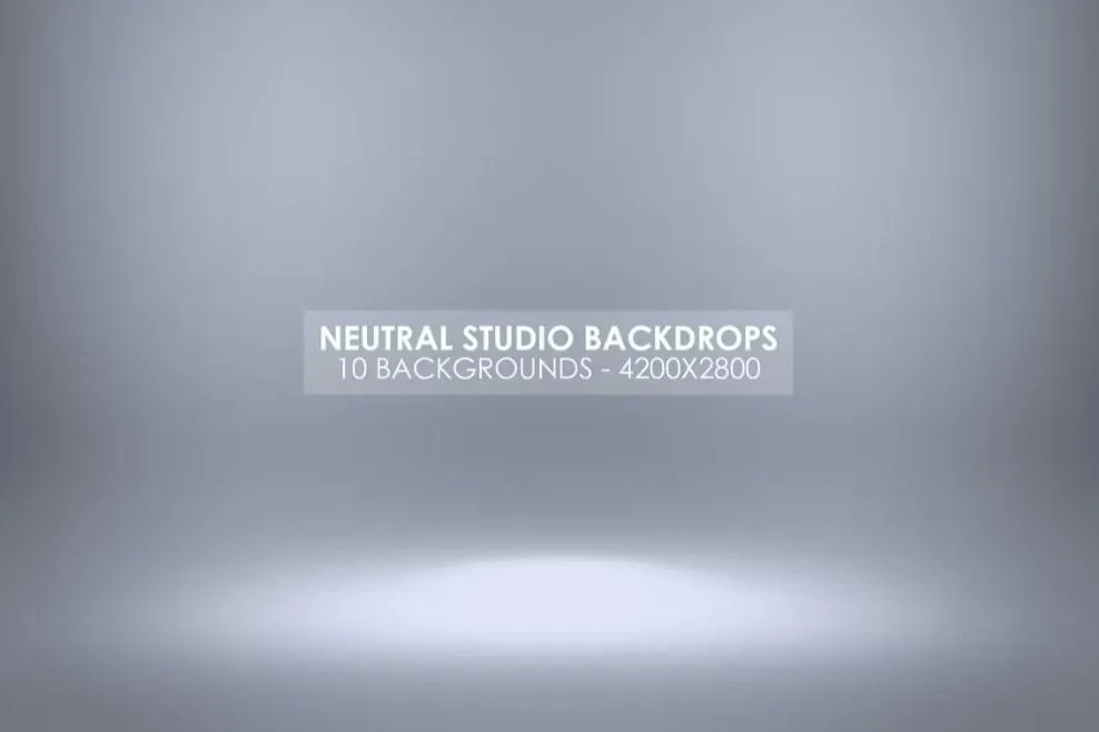[envato] PSD и PNG - Neutral White Studio Spotlight Backdrops, 2021