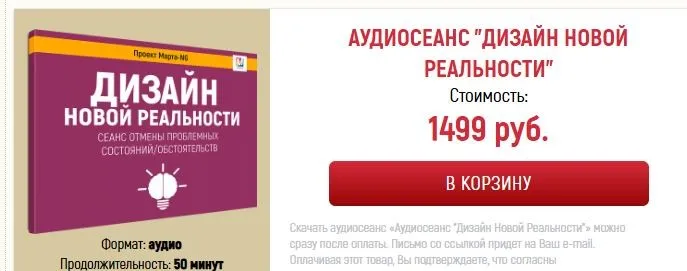 Аудиосеанс «Дизайн Новой Реальности» (Марта Николаева-Гарина)