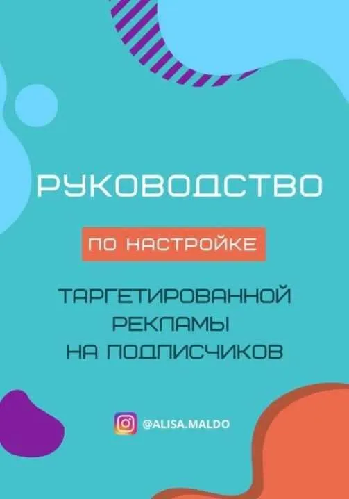 Руководство «По настройке таргетированной рекламы на подписчиков» 2020 (alisa.maldo)
