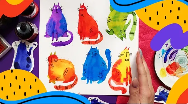 [Lil School] Акварельные коты (Женя Теплое Море)