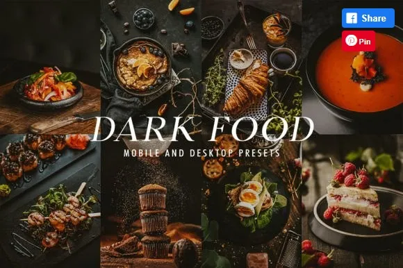 [Creativefabrica] 10 Dark Food Lightroom Presets