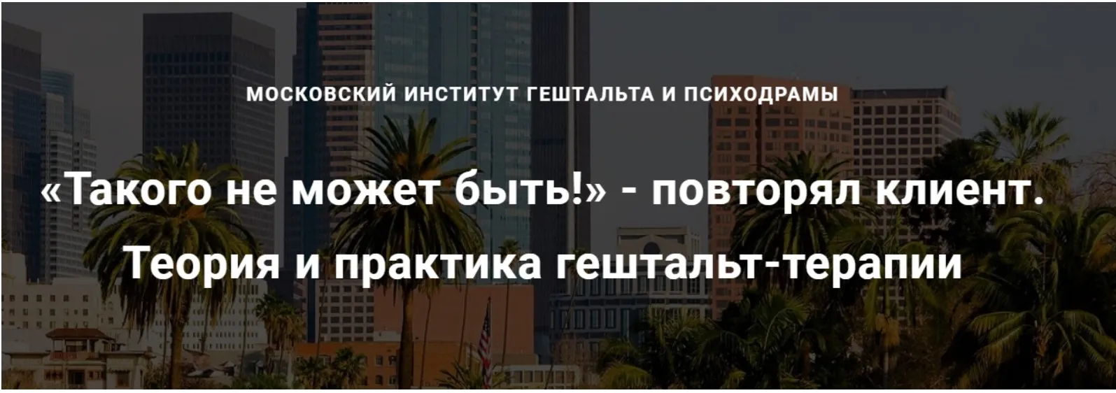 [МИГИП] Вебинар Теория и практика гештальт-терапии (Роберт Резник)