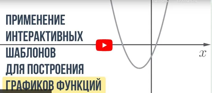 [Инфоурок] Применение интерактивных шаблонов для построения графиков функций, изучаемых в школьном курсе алгебры (Дмитрий Краевский)