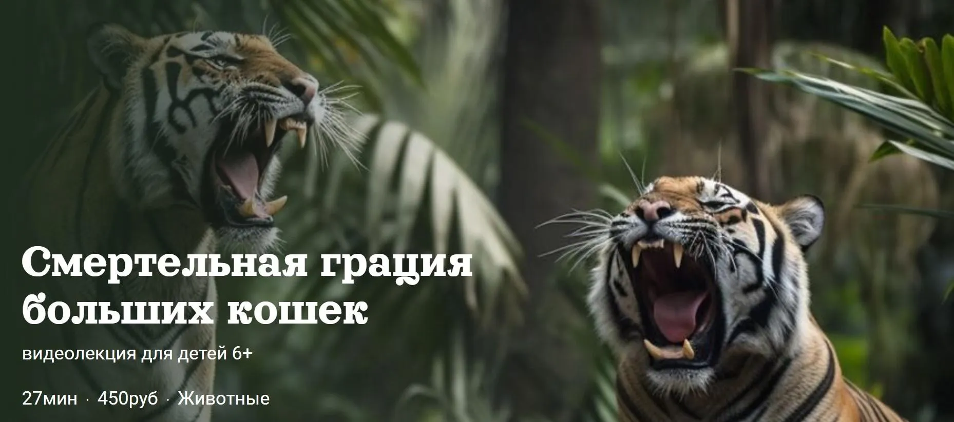 [Детский лекторий] Смертельная грация больших кошек (Александр Толмачев)