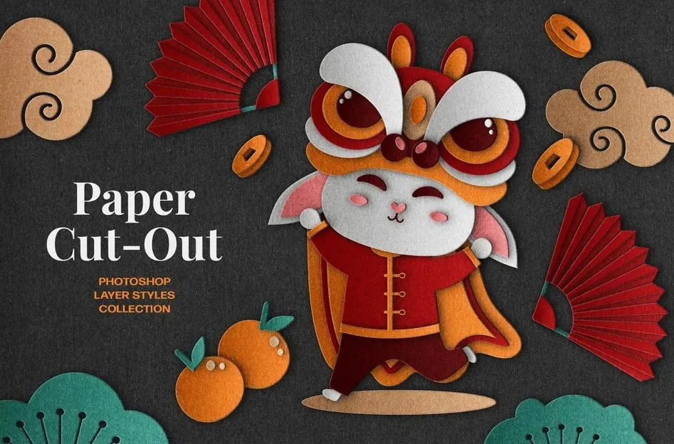 [Designcuts] Мастер ножниц: Эффект вырезания из бумаги. Scissors Wizard: Paper Cutout Effect