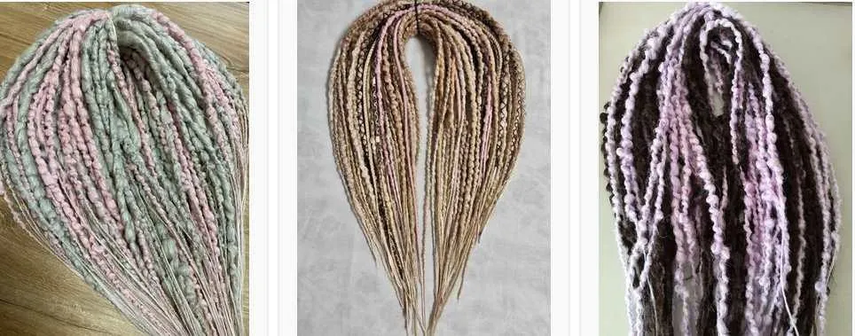 [Top Dreads] Grape Dreadlocks. Фактурные дреды без крючка