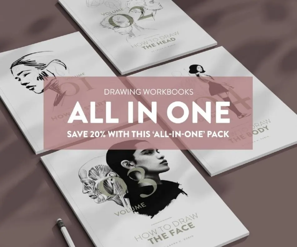 [gumroad] Рабочие тетради для рисования / All in One - Drawing Workbooks (Laura Rubin)