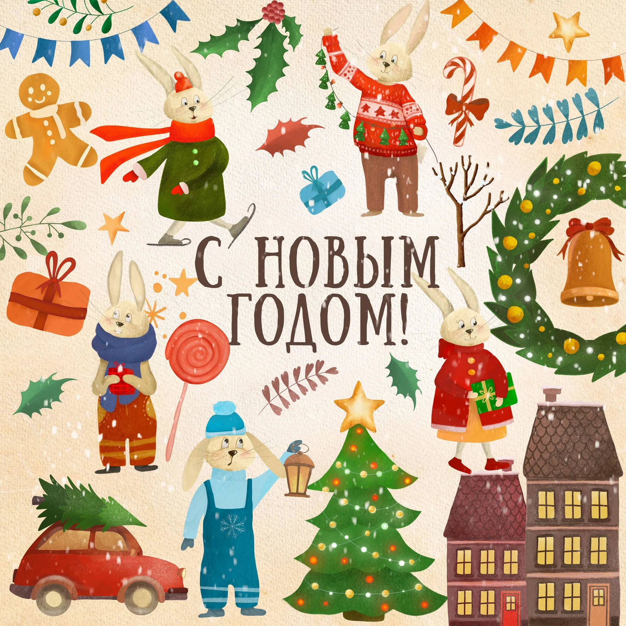 [mironova.studio] PSD-Набор иллюстраций Зайки (Ирина Миронова)