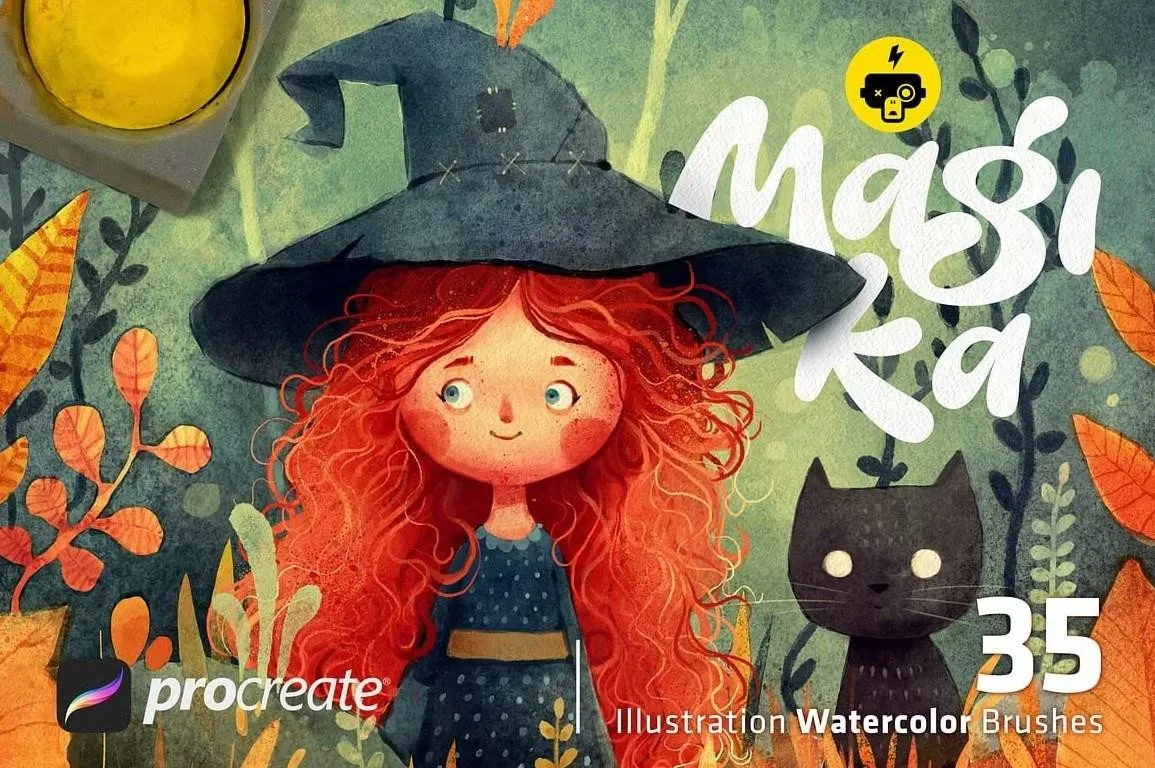 Акварельные кисти Magika Watercolors for Procreate (Frankentoon Store)