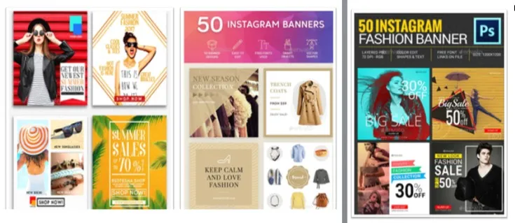 [graphicriver] Комплект 3 в 1, Баннеры для Instagram Fashion