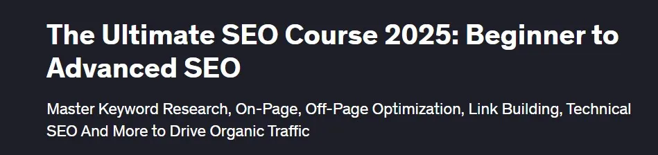 [Udemy] Лучший курс SEO 2025: от начального до продвинутого уровня SEO (Tanmoy Das)