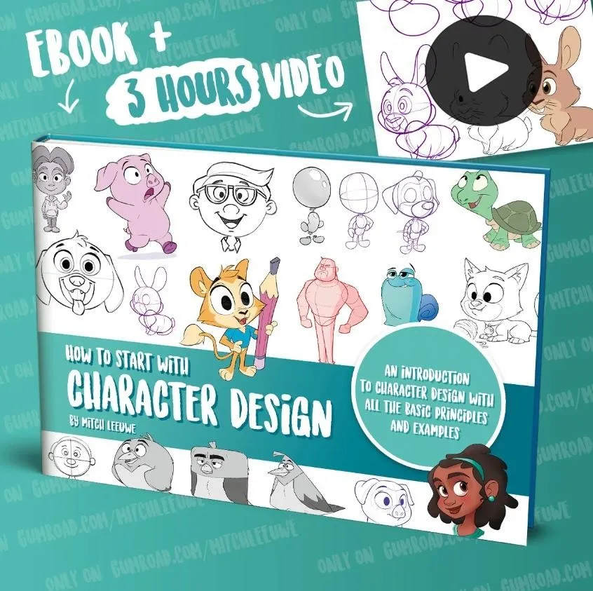 Дизайн персонажа. Как начать рисовать персонажей / How to start with character design (Mitch Leeuwe)