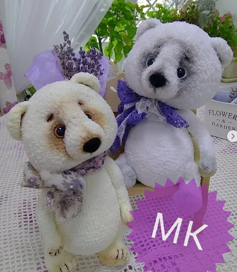 [Игрушки] Мишка Торопыжка/Лаванда (Наталья Зрожевская)