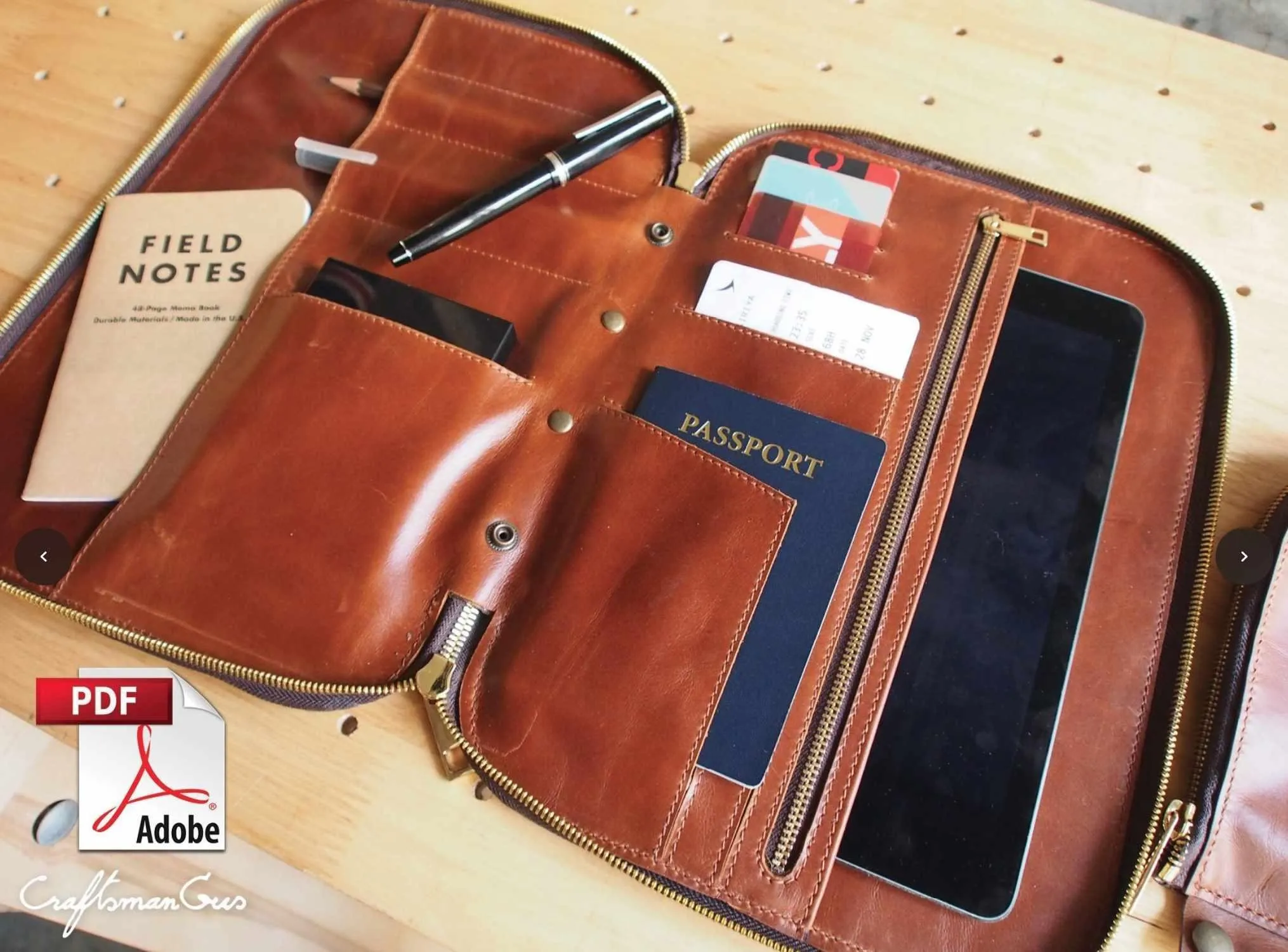 Кожаная папка «Traveler's Book» (Craftsmangus)