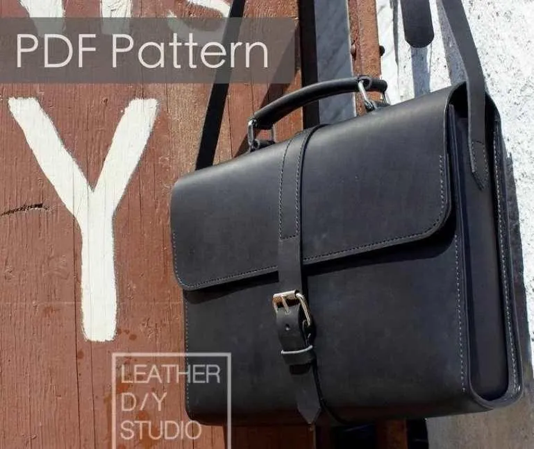 Кожаный портфель Crossbody №30 (LeatherDIYStudio)