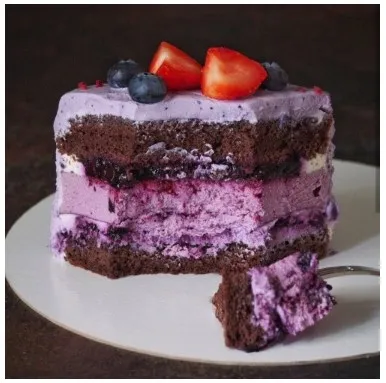 [Кондитерка] ПП бисквитный торт Черника-шоколад (change_yourself)