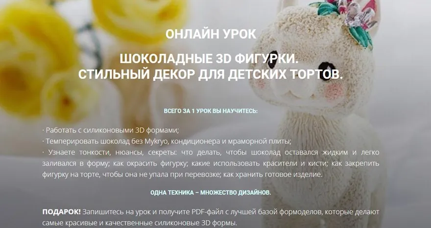 [Er School] Шоколадные 3D фигурки. Стильный декор для детских тортов (Екатерина Рютова)