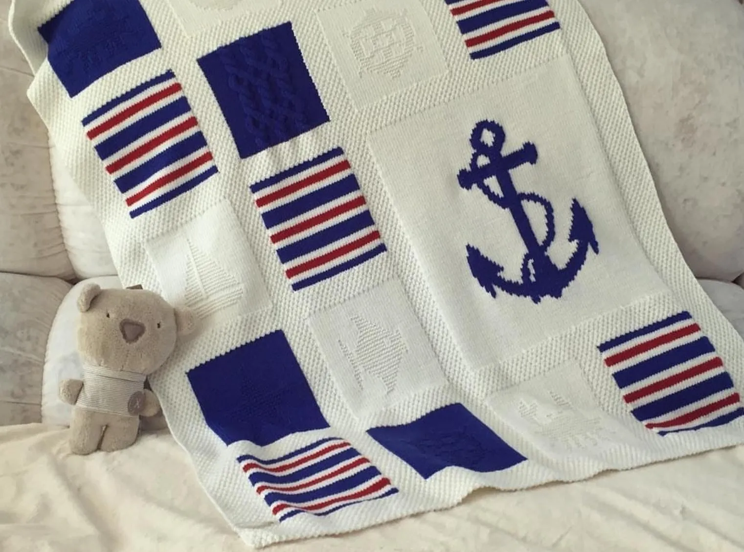Плед Морской (marine_knits)