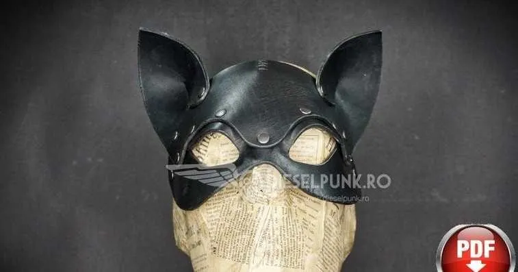 [DieselpunkRo] Выкройки масок из кожи. Кот и Кролик