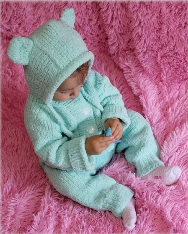 Плюшевый комбинезон с ушками (knitting.ideas)