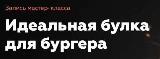 Идеальная булка для бургера (Алена Спирина)