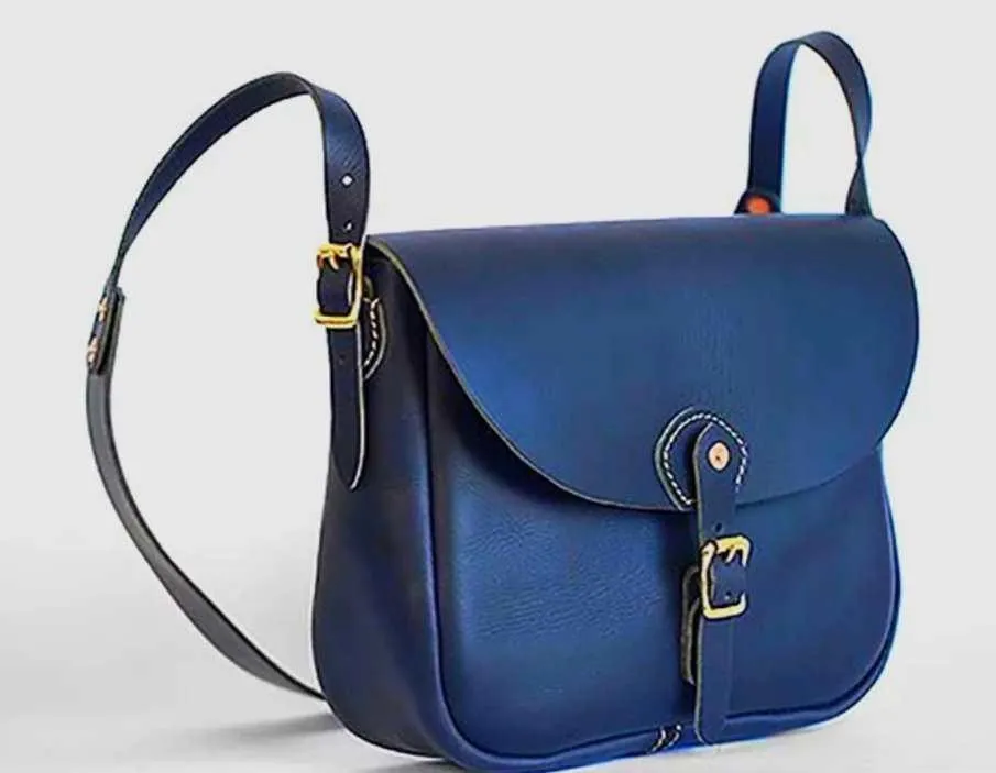 Кожаная сумка-мессенджер Crossbody №36 (LeatherDIYStudio)