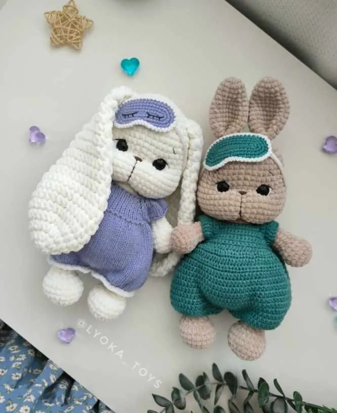 [lyoka_toys] Зайка в пижаме (Валерия Бакулина)