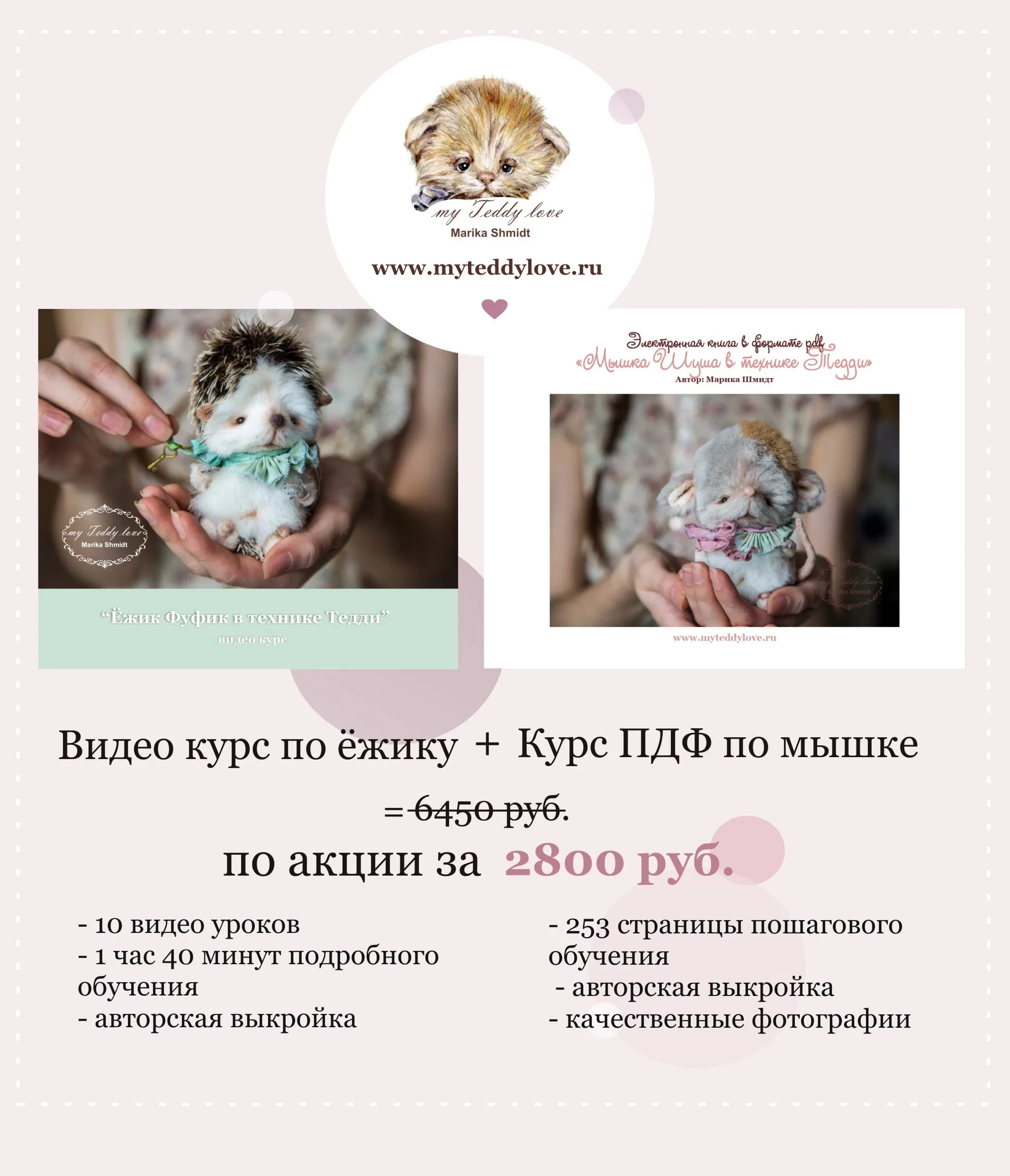 Видео курс по ёжику и электронная книга по мышке (Марика Шмидт)