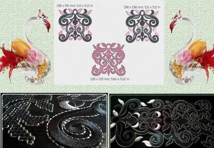 [New Embroidery] Набор дизайнов Vintage velvet в разных техниках (Дизайн-студия Bogdan)
