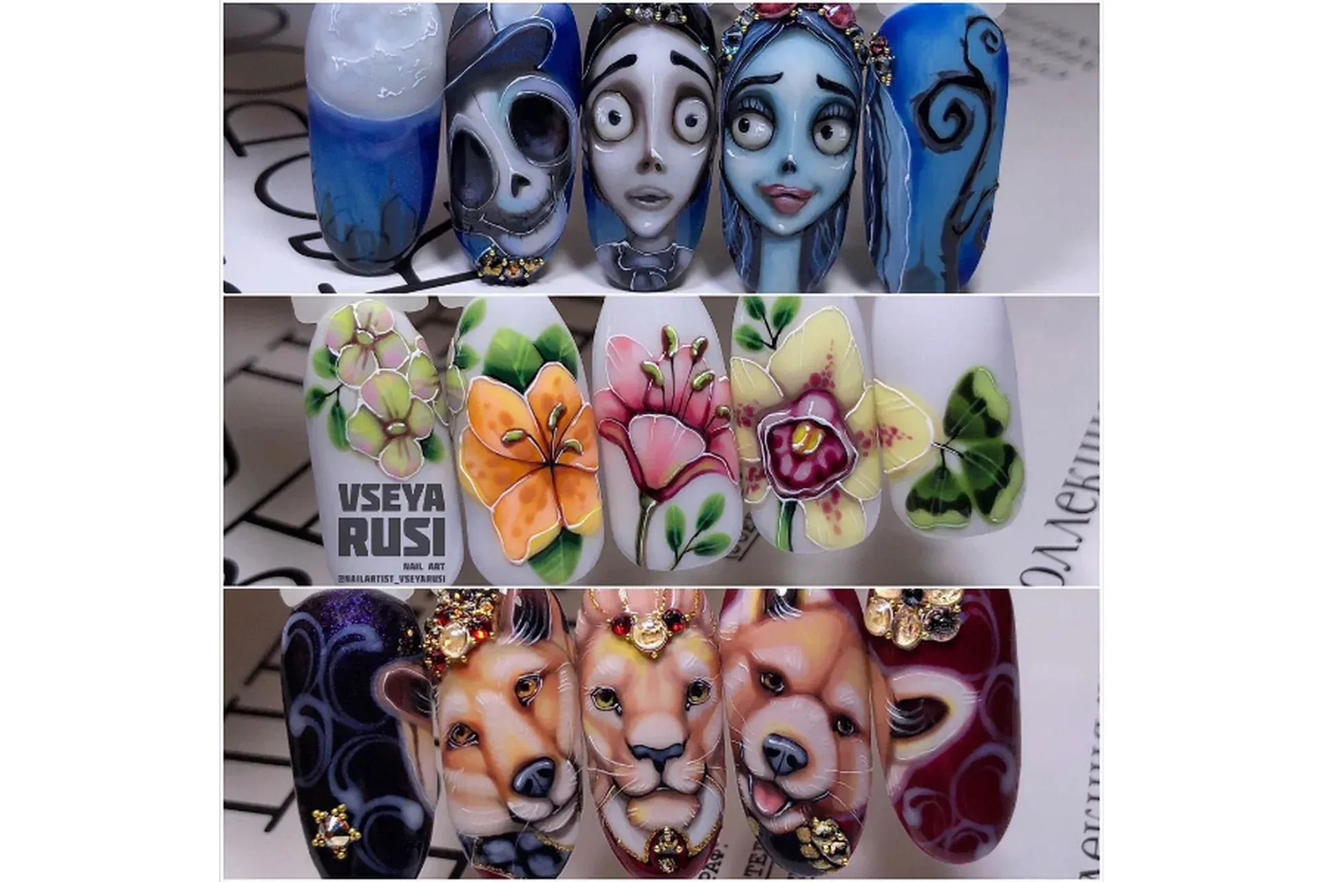 Набор «Flowers. Corpse Bride. Animal» (Татьяна Кашляева)