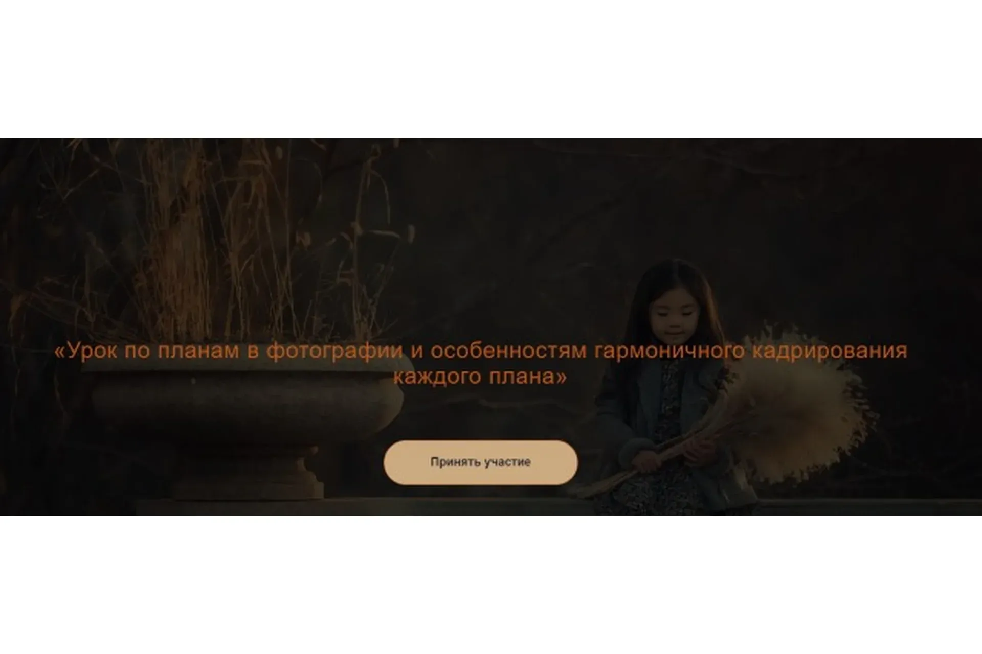 Урок по планам в фотографии и особенностям гармоничного кадрирования каждого плана (Юлия Зарх)