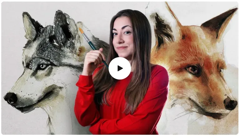 [Domestika] Экспериментальные акварельные техники для начинающих (Ana Santos, Ана Сантос)