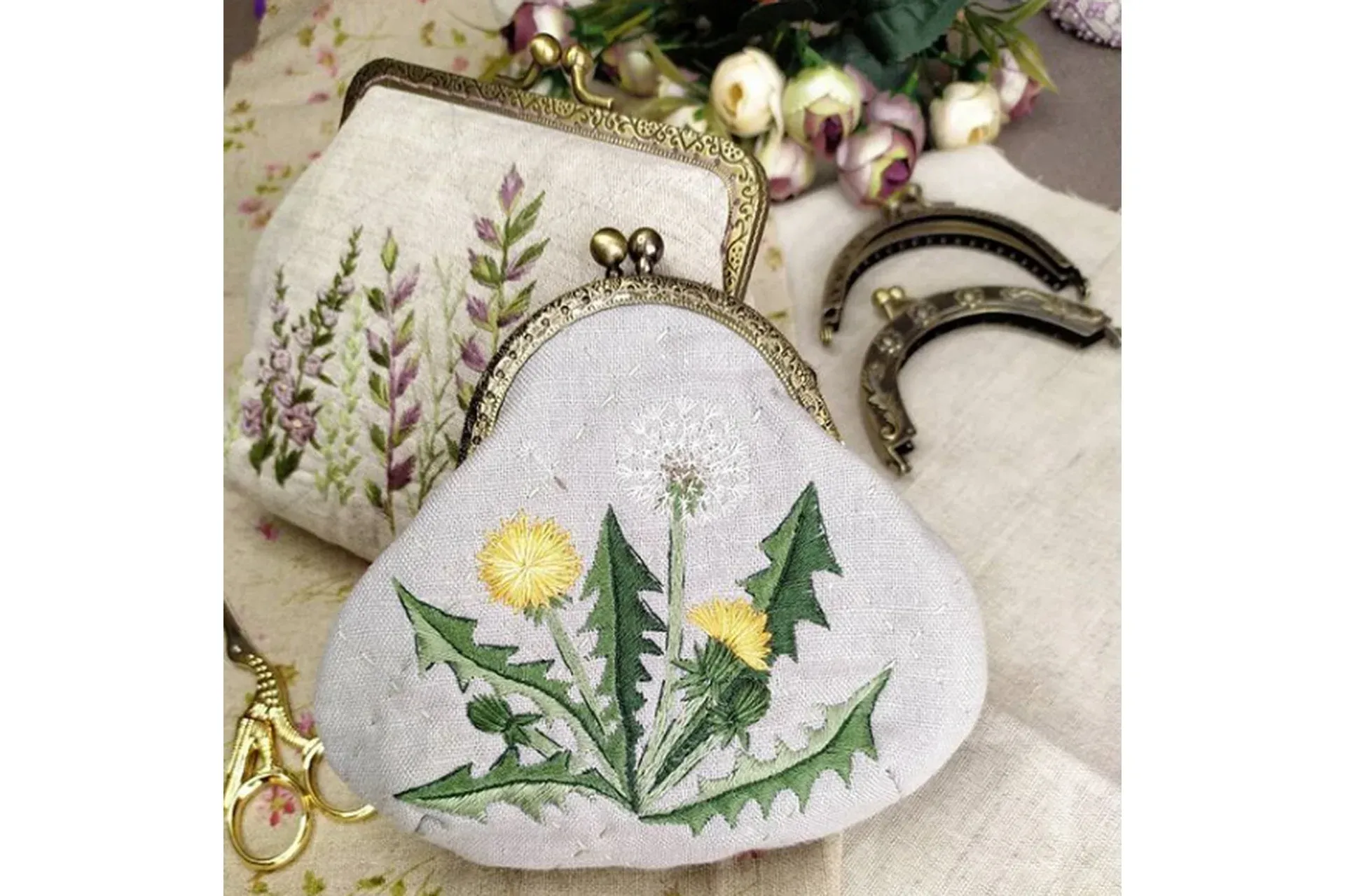 Кошельки и сумочки с фермуарами и вышивкой. Июль-Сентябрь 2020 (nadin.needlework)