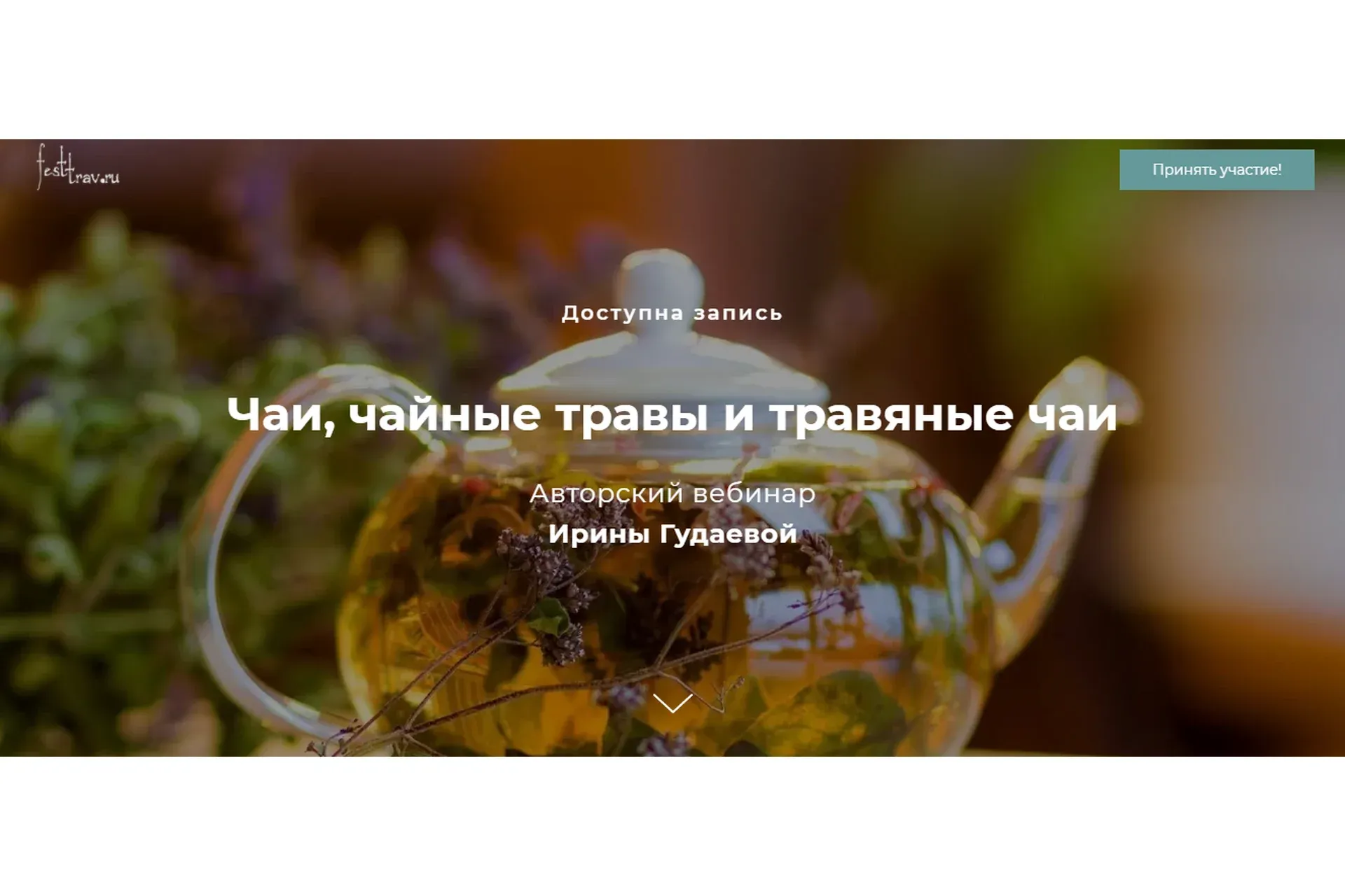 [FestTrav]  Чаи, чайные травы и травяные чаи (Ирина Гудаева)