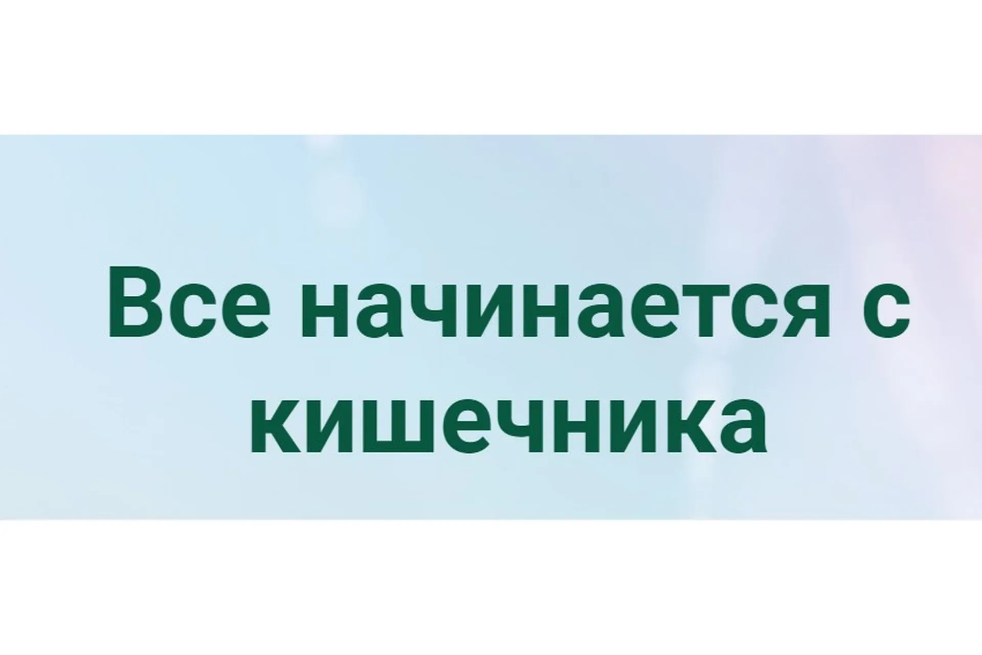 Все начинается с кишечника (Екатерина Новикова)