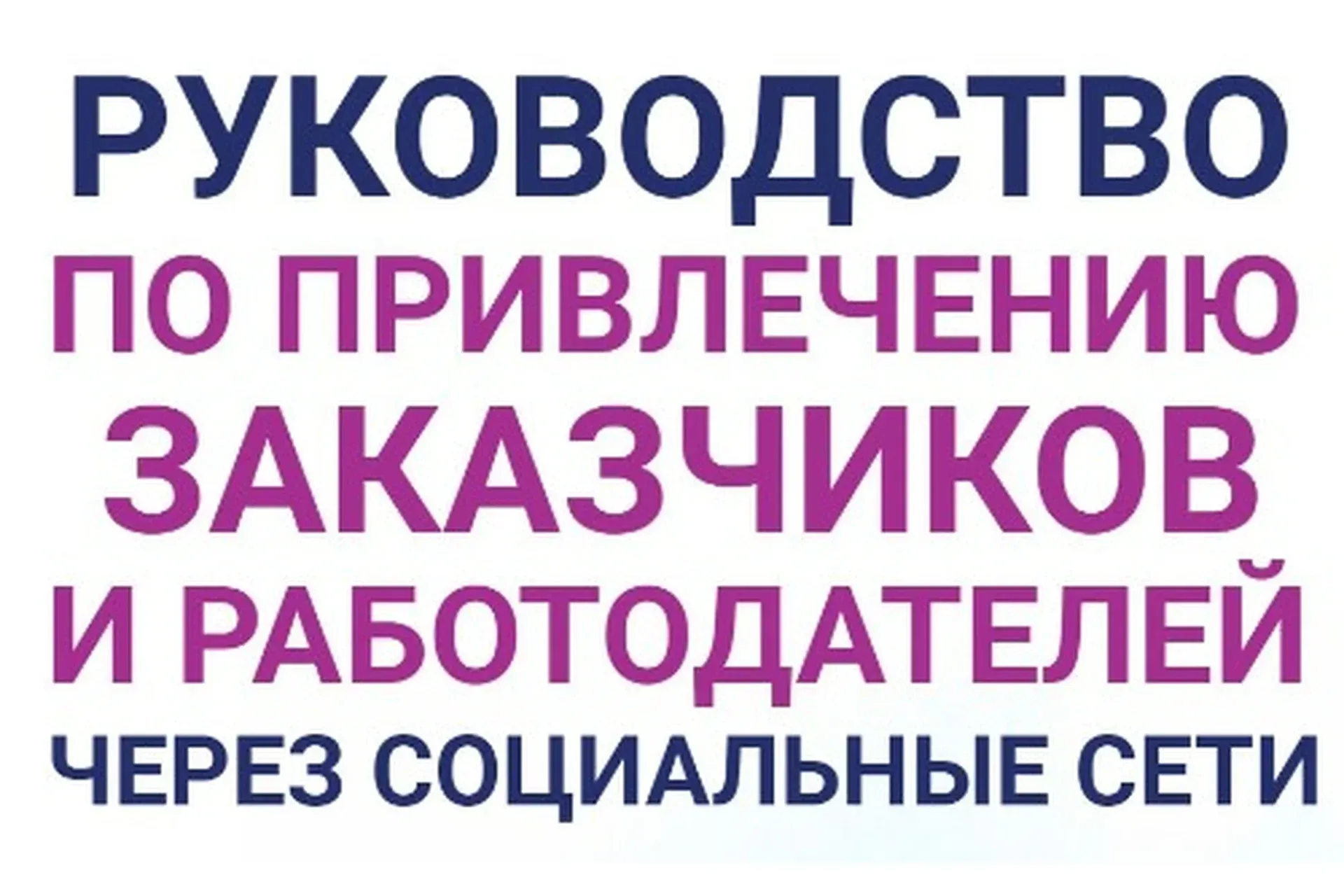 Руководство по привлечению заказчиков и работодателей через социальные сети (Анастасия Губанова)