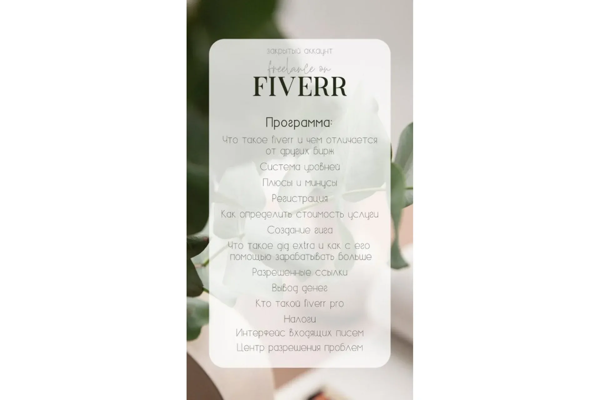 Fivver: фриланс для новичков (Ирина Усманова)