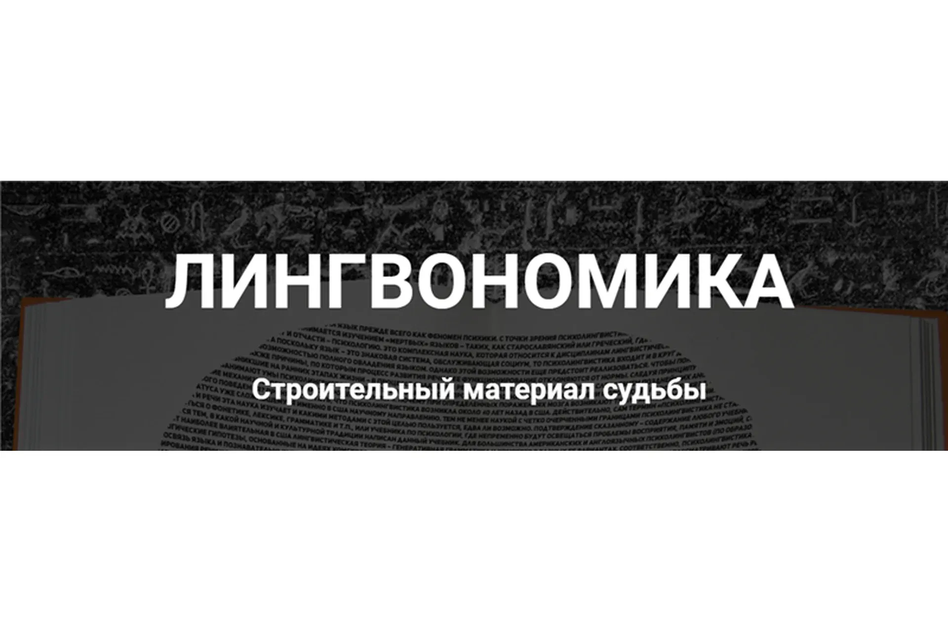 Лингвономика - строительный материал судьбы (Иван Полонейчик)