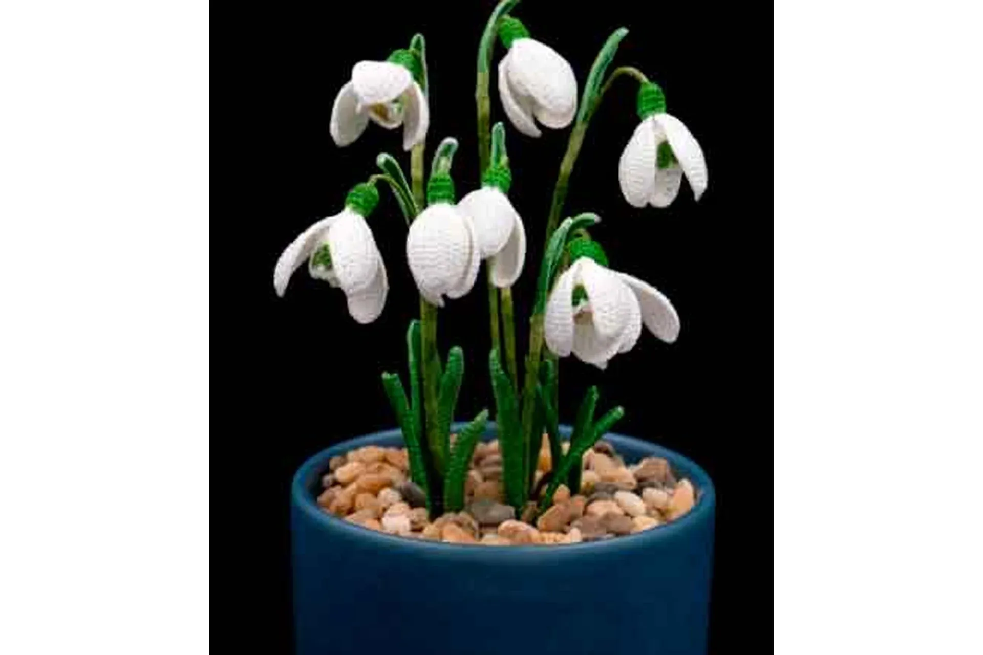 Crochet snowdrop flower pattern / Подснежник вязаный крючком (HappyPattyCrochet)