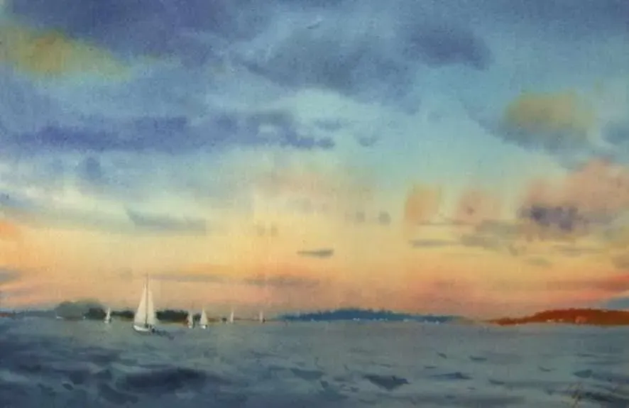 Закат на море (Сергей Курбатов)
