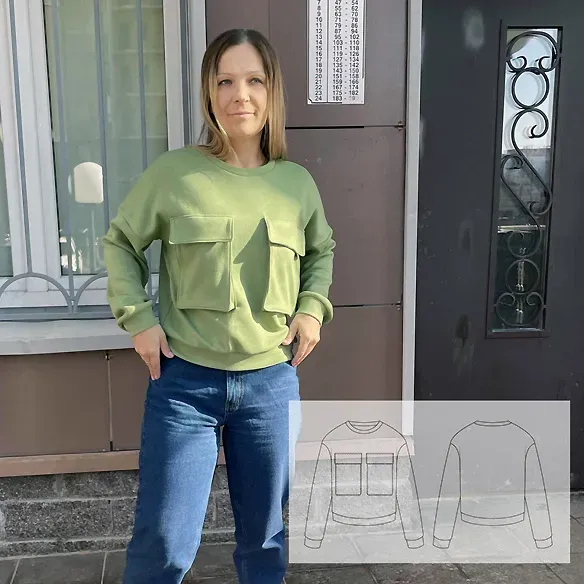 [Patterns] Свитшот Pocket. Размеры 44-64 (Катя Мхитарян)