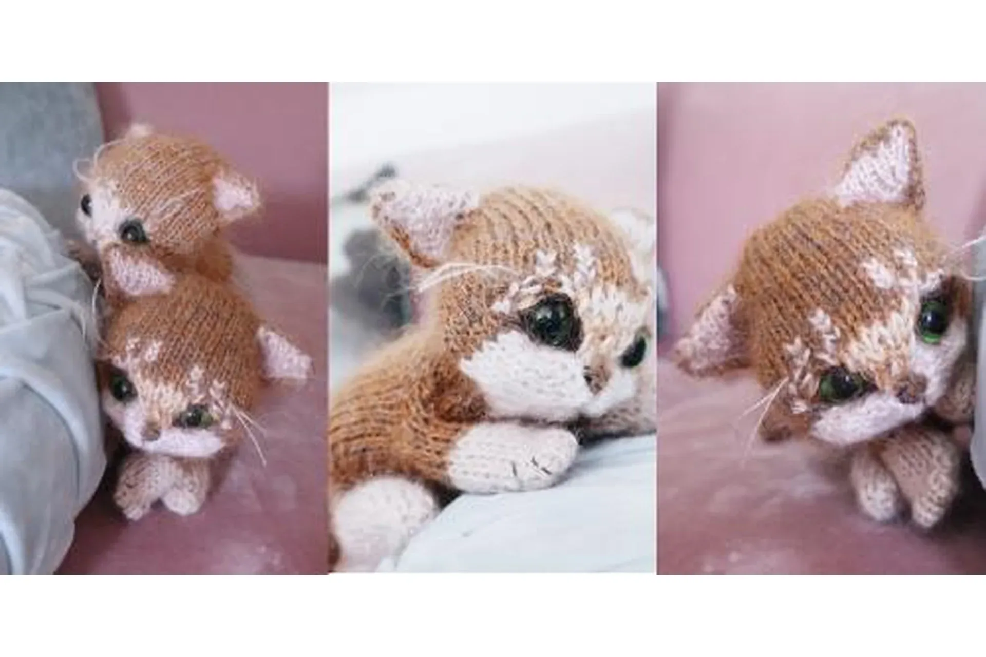 [Вяжи.ру] Вязаный котёнок спицами Itty Bitty Kitty